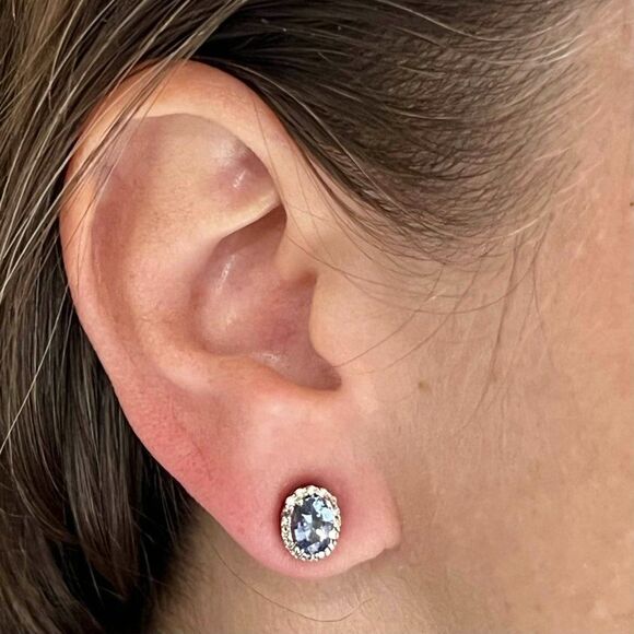 Natural Sapphire Diamond Earrings 14k Gold 1.73 TCW Certified $3,950 121272 - Picture 6 of 8